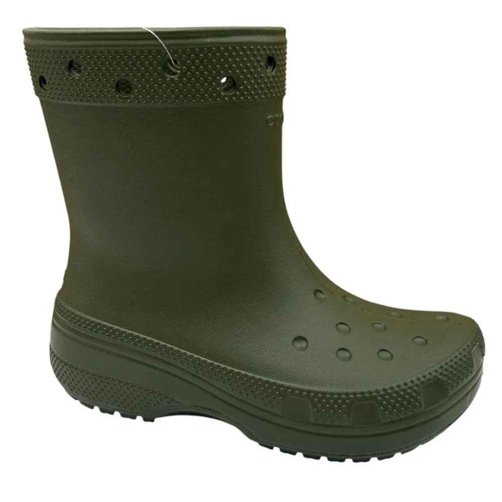 Crocs Youth Girls Boys Rain Boots Size‎ 2/Women's Size 4 Army Green Waterproof